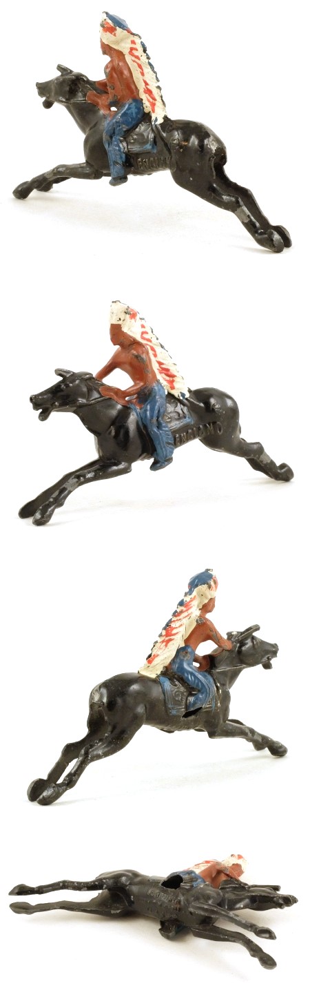 178P Mounted Indian with rifle, galloping