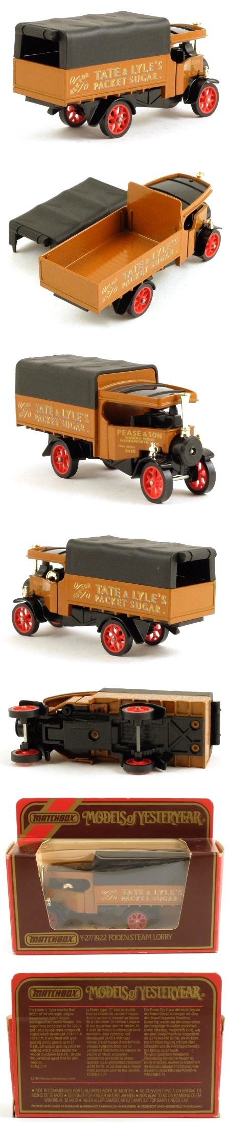 Y27-1 1922 Foden Steam Lorry 'Tate & Lyle'