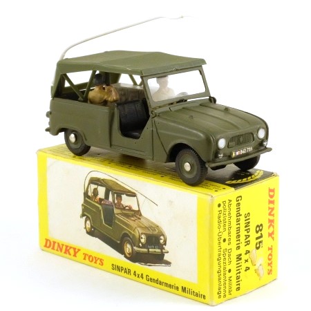 French Dinky 815 Renault 4 Sinpar 4x4 Military Police