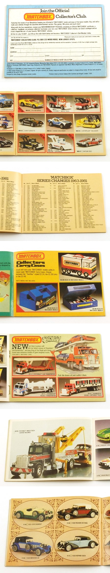 Matchbox 1982/83 Collectors Catalogue