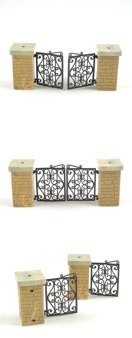 Garden Gates with Stone Pillars