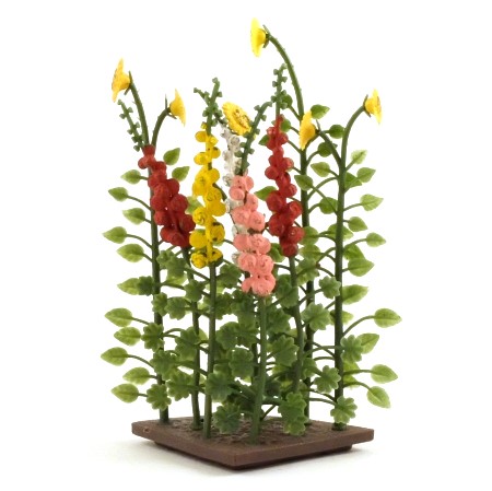 2542 Sunflowers and Hollyhocks